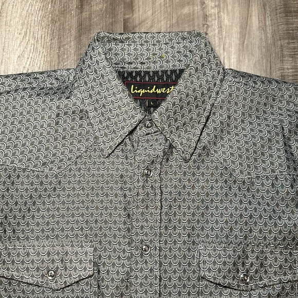 Liquidwest Western Long Sleeve Pearl Snap Button - Large - Picture 6 of 6